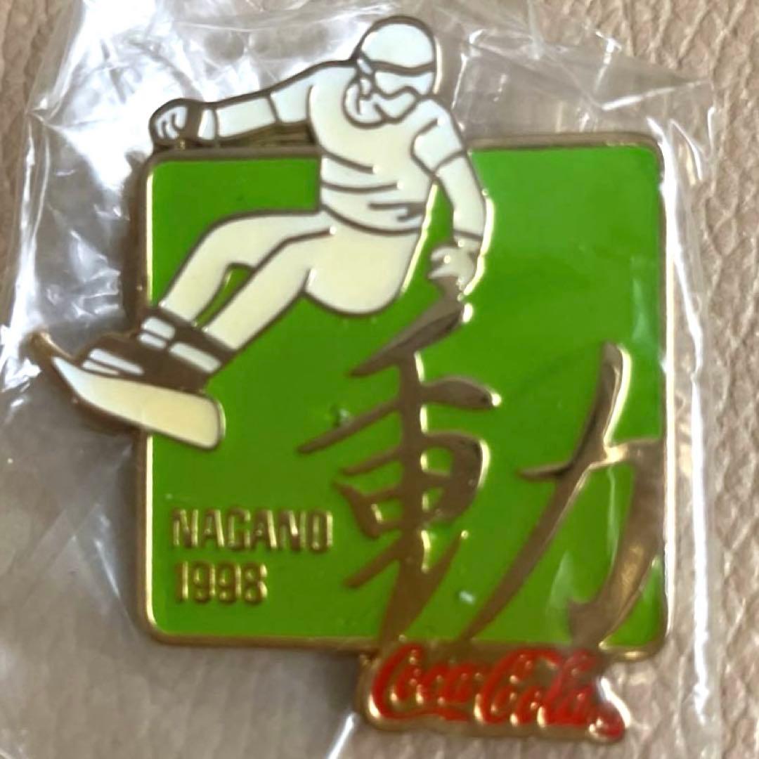 未開封】1998年長野オリンピック コカコーラ ピンバッジ スノーボード