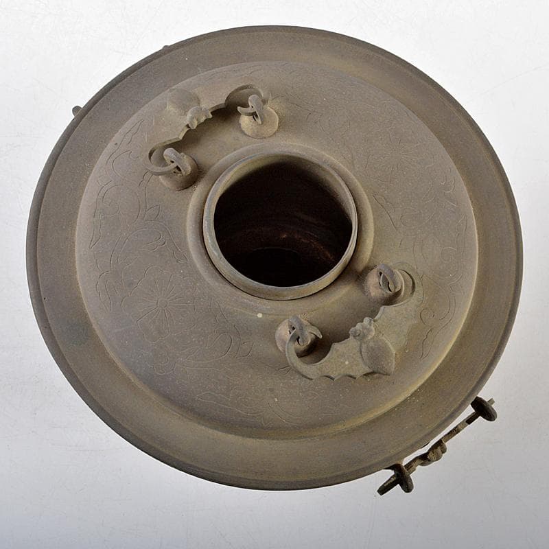 朝鮮美術 李王家美術工場造 蝙蝠手花彫金 神仙炉 宮廷料理器