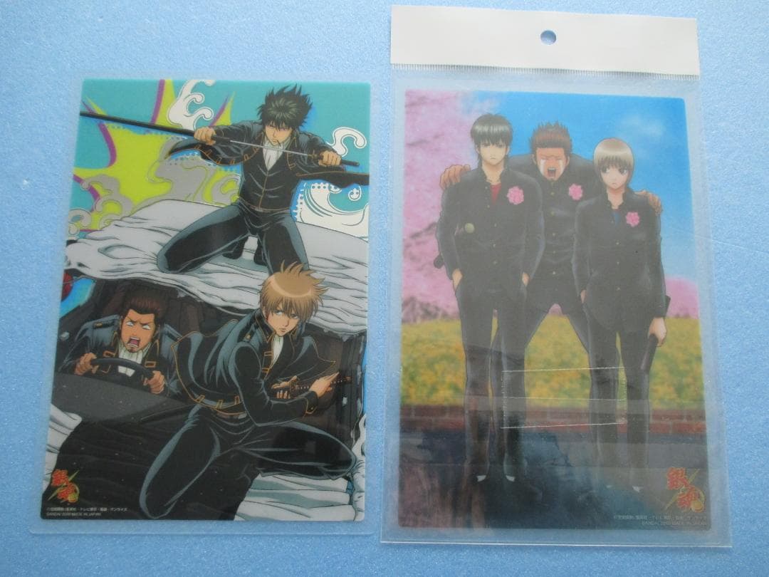 銀魂◎新選組2枚セット◎ジャンボカードダスクリアカード沖田土方近藤