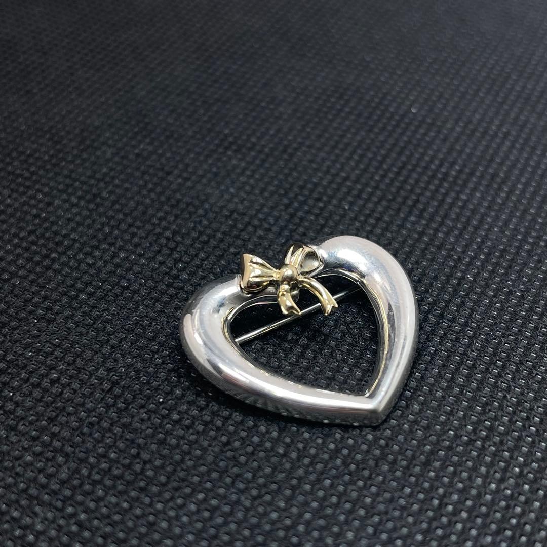 TIFFANY&CO. ブローチ　ハート　リボン　750 18金　#A-80 TIFFANY&CO. ブローチハートリボン750 18金#A-80