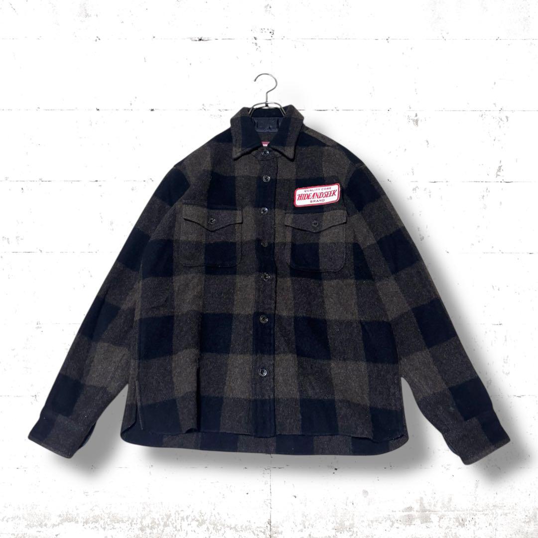 HIDEANDSEEK ウール　バッファローチェック　CPO シャツ　ジャケット