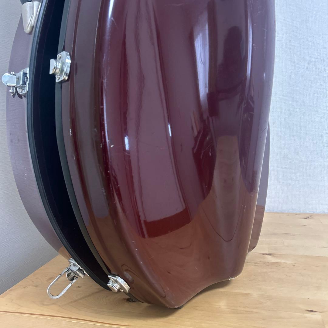 チェロと木製弓、ハードケース付き