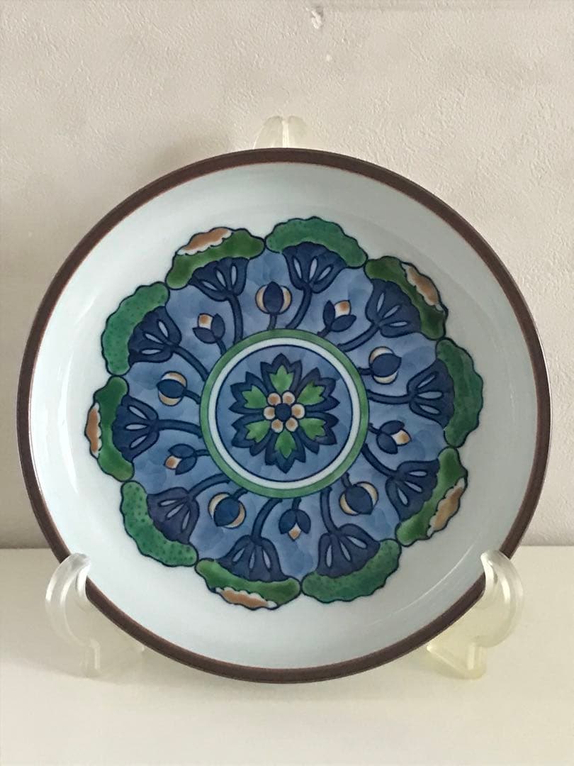 【新品】　希少品【新品・源右衛門】有田焼　染錦絵　飾り皿　深皿　木箱付き