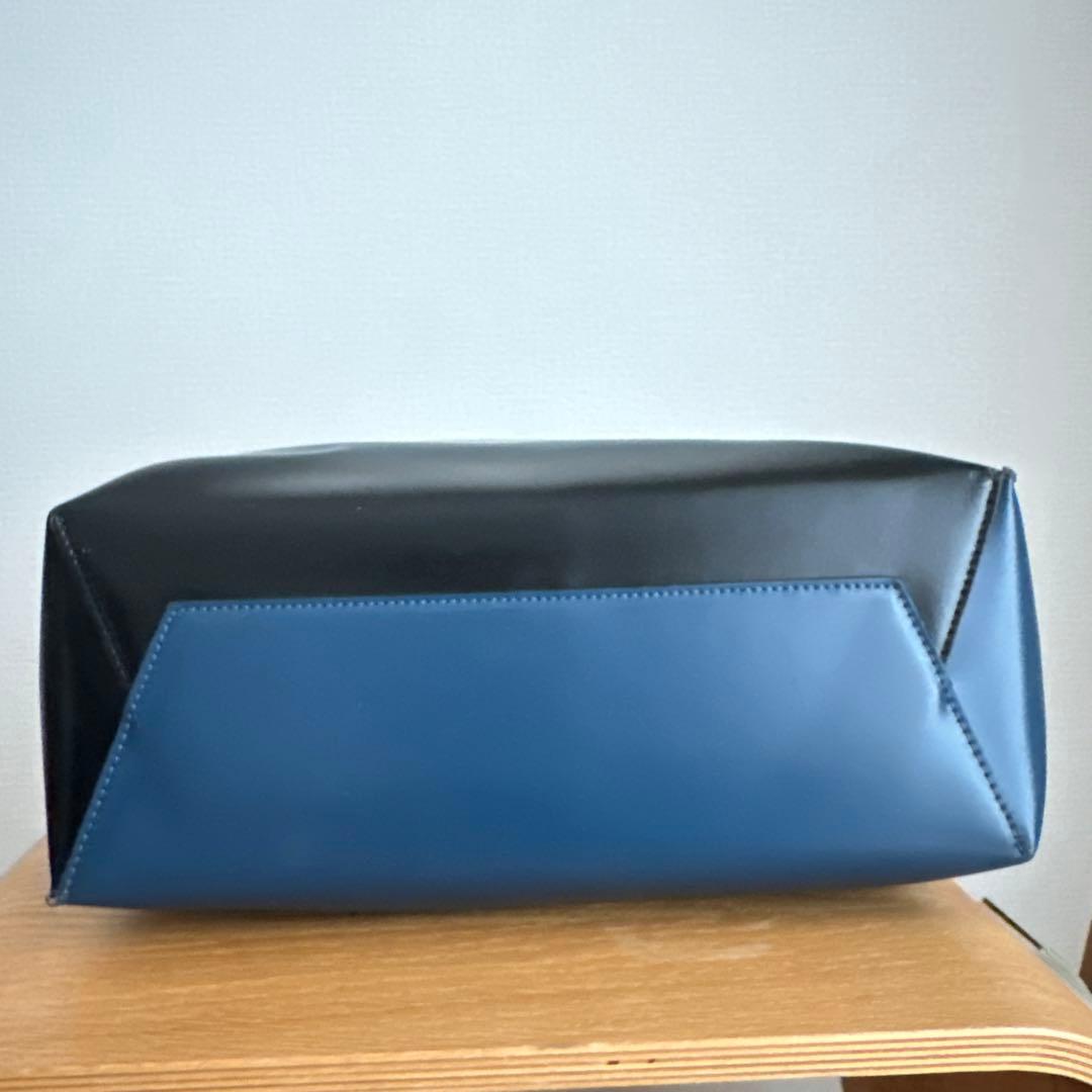 MARNI MUSEO ネイビー レザートートバッグ