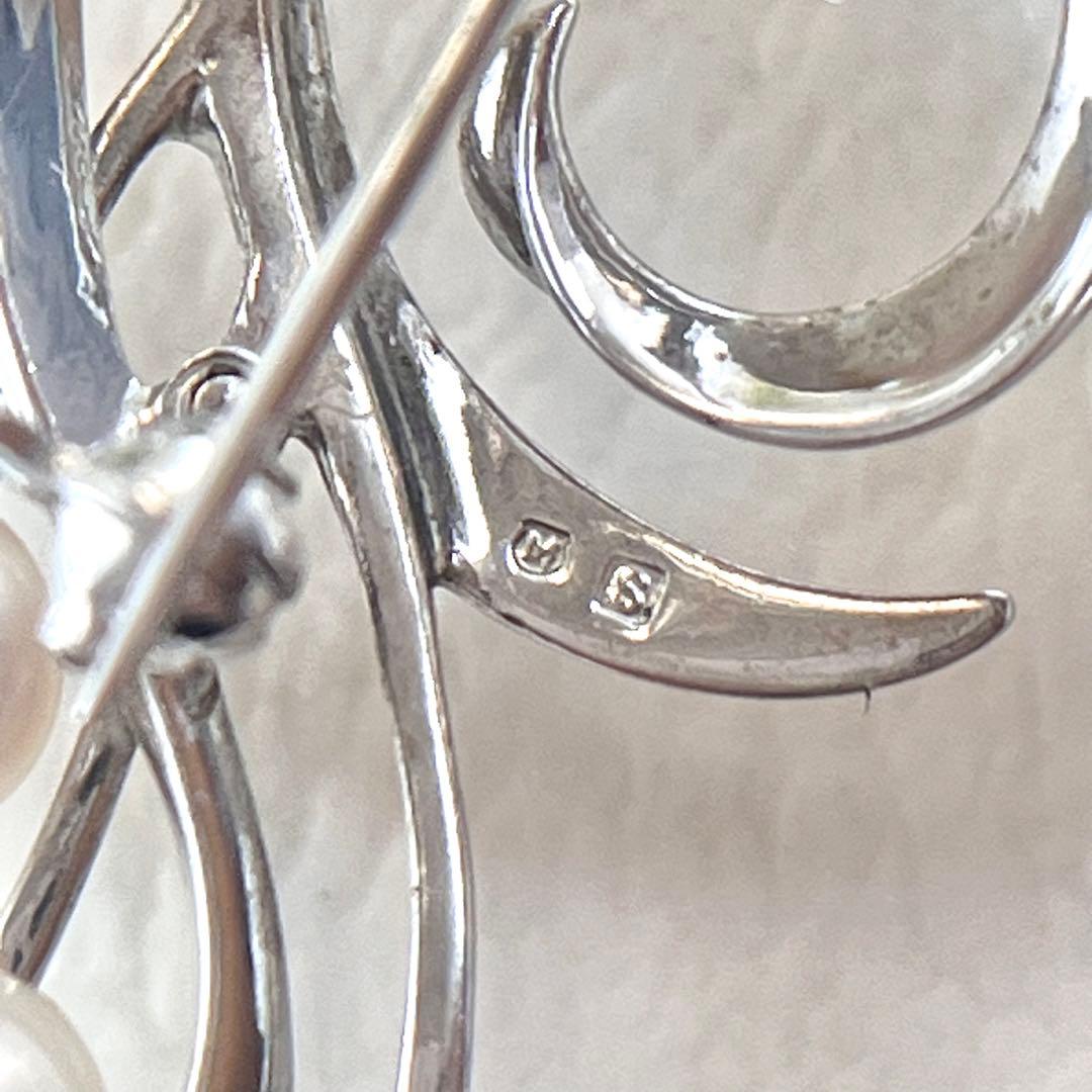 ☆美品☆ミキモト シルバー パール 12珠 ブローチ 皇室御用達ブランド