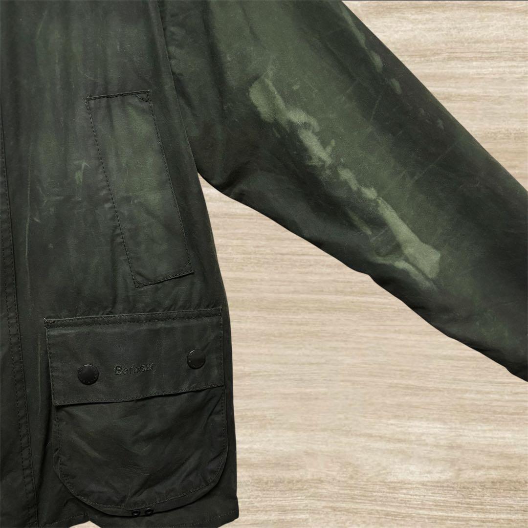 ニ*ー様 美品 Barbour ビデイル 英国 ワックスジャケット グリーン S