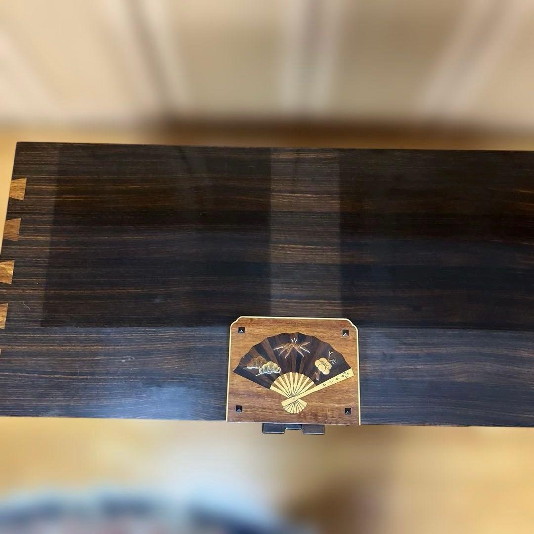 寄木箪笥 木象嵌 3段チェスト サイドボード 整理箪笥 寄木細工 鍵付き ①