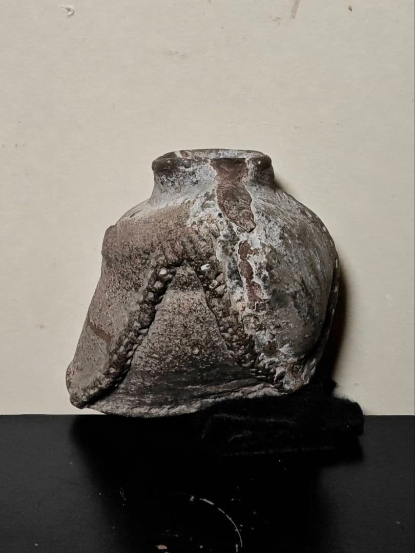 革袋型須恵器残欠　考古発掘品　稀少　古美術　花呼ぶ器