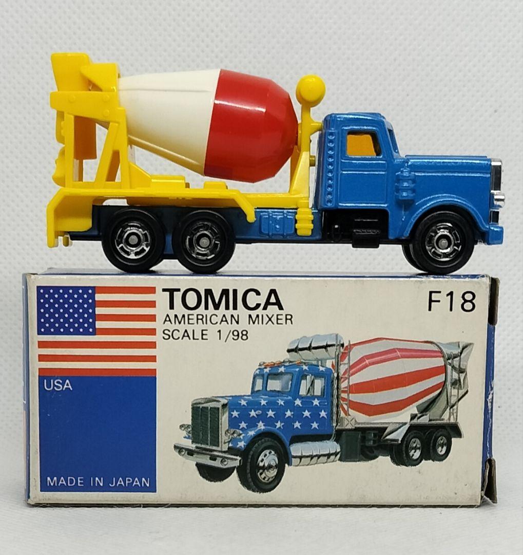 《青箱トミカF18-2-6》アメリカンミキサー車【レアカラー】未使用美品
