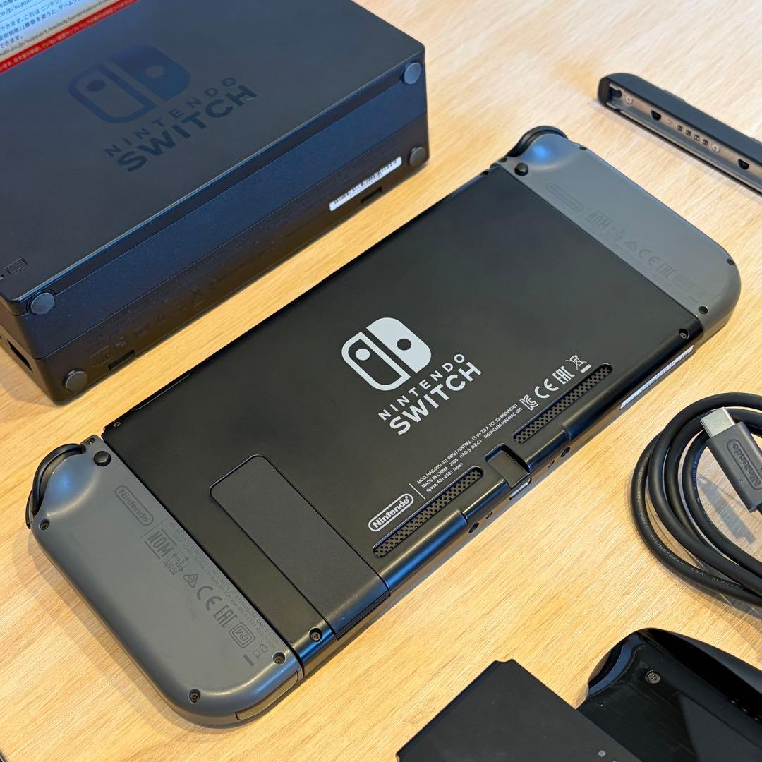 Nintendo Switch 本体 グレー+SDカード128GB,保護フィルム
