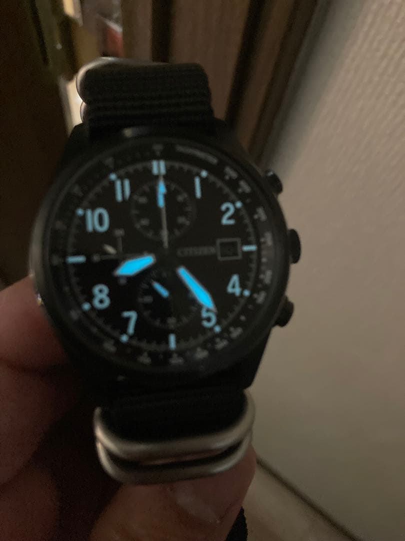 CITIZEN エコドライブ腕時計 ブラックミリタリー