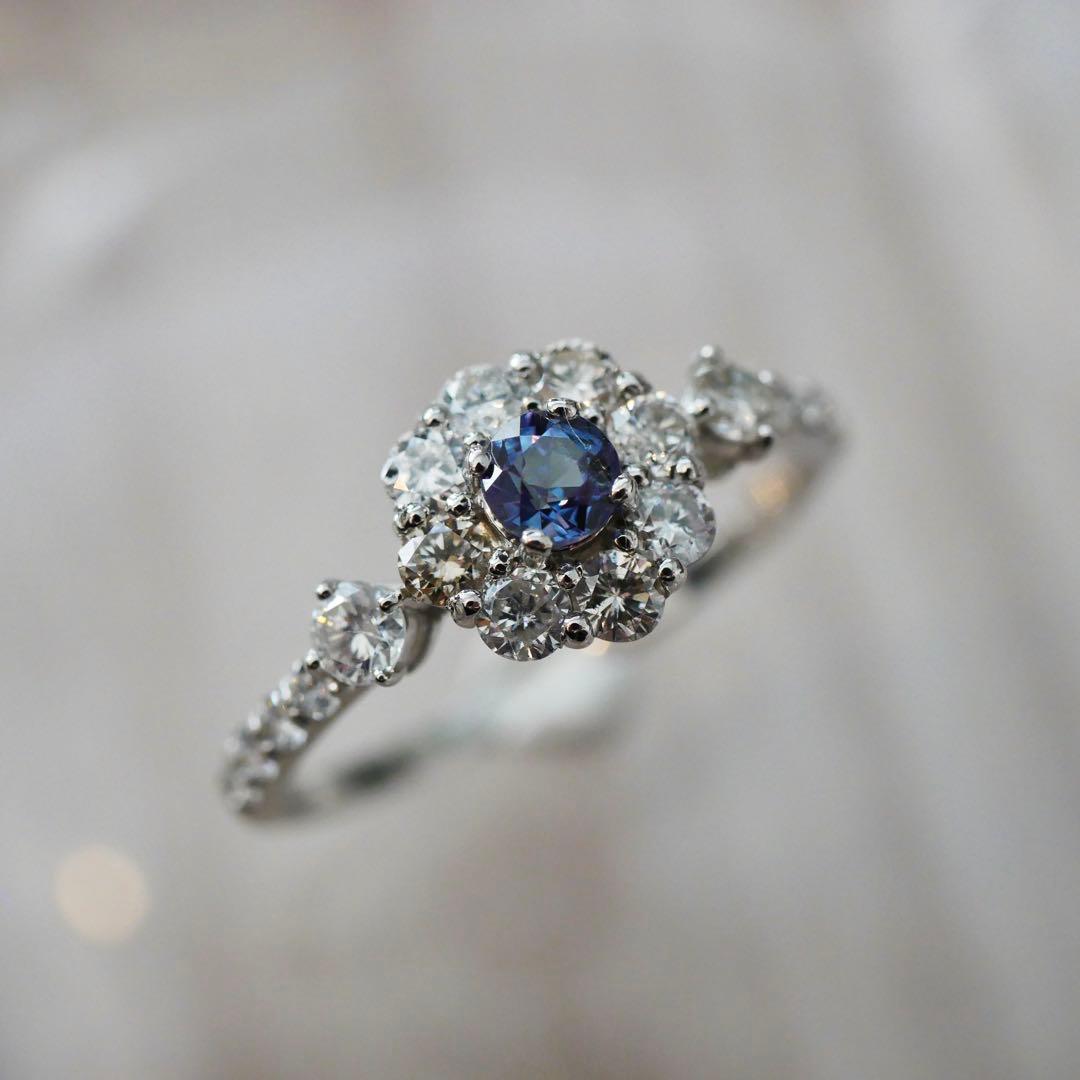 ちかいわ様♡【新品】ブラジル産 アレキサンドライト Pt950 リング 鑑別書付