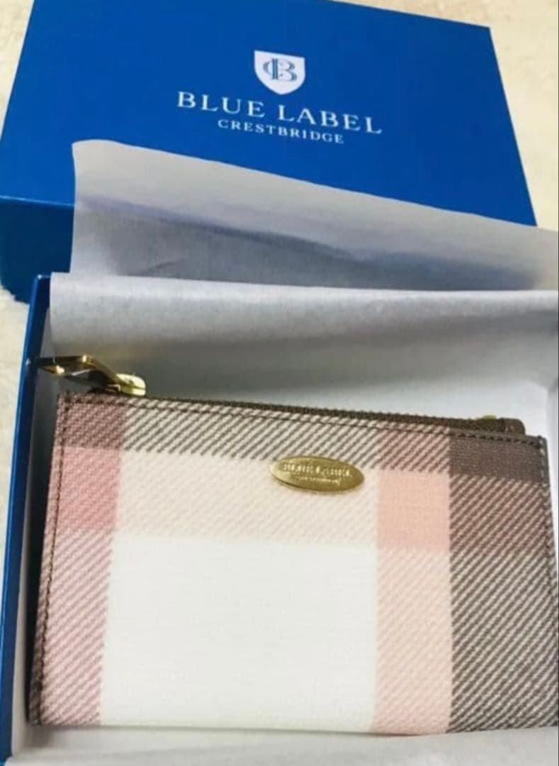 BURBERRY ブルーレーベル PVC カードケース 小銭 ミニ財布 折り財布