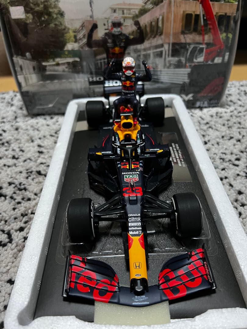 美品 MVショップ 1/18 マックス・フェルスタッペン 2021 モナコGP 新品