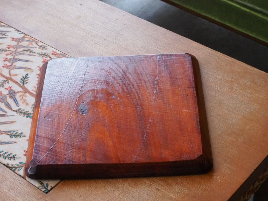 讃岐彫 お盆 讃岐盆 超美品 木製彫刻模様入り 正方形 お盆 トレー5