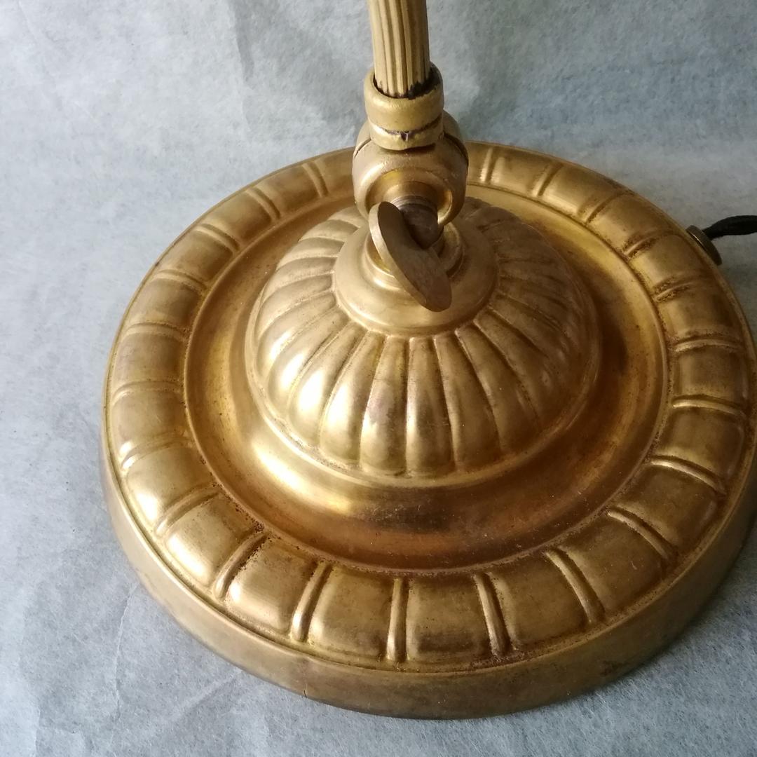 逸品 アール・デコ テーブルデスクランプ ウラン&オパルセントG真鍮