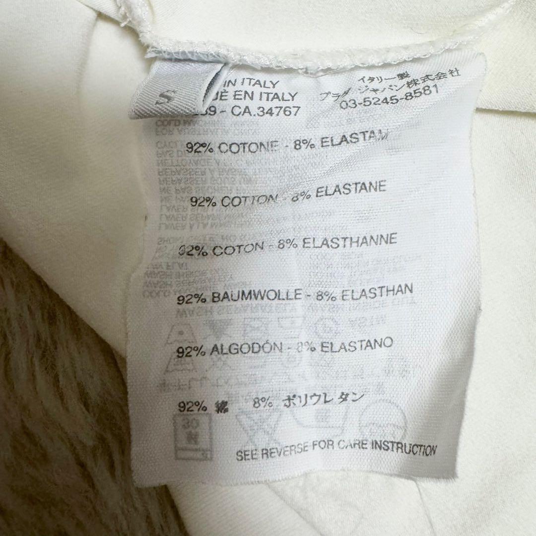 PRADA プラスポ 半袖 ポロシャツ ハーフジップ ゴールドライン ストレッチ