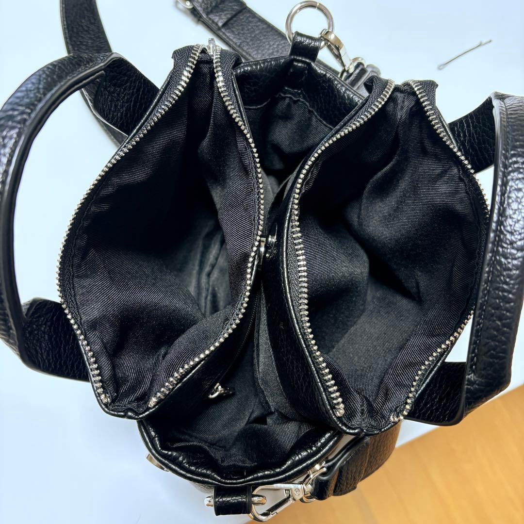 nouer 2way ショルダーバッグ ブラック チャーム3点付き