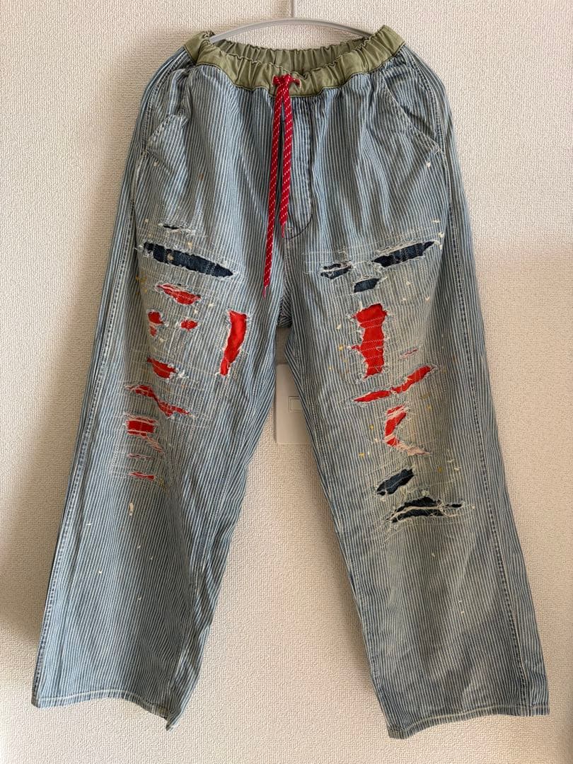 デニムダンガリー DENIM DUNGAREE ヒッコリーリメイクパンツ 01 楽天