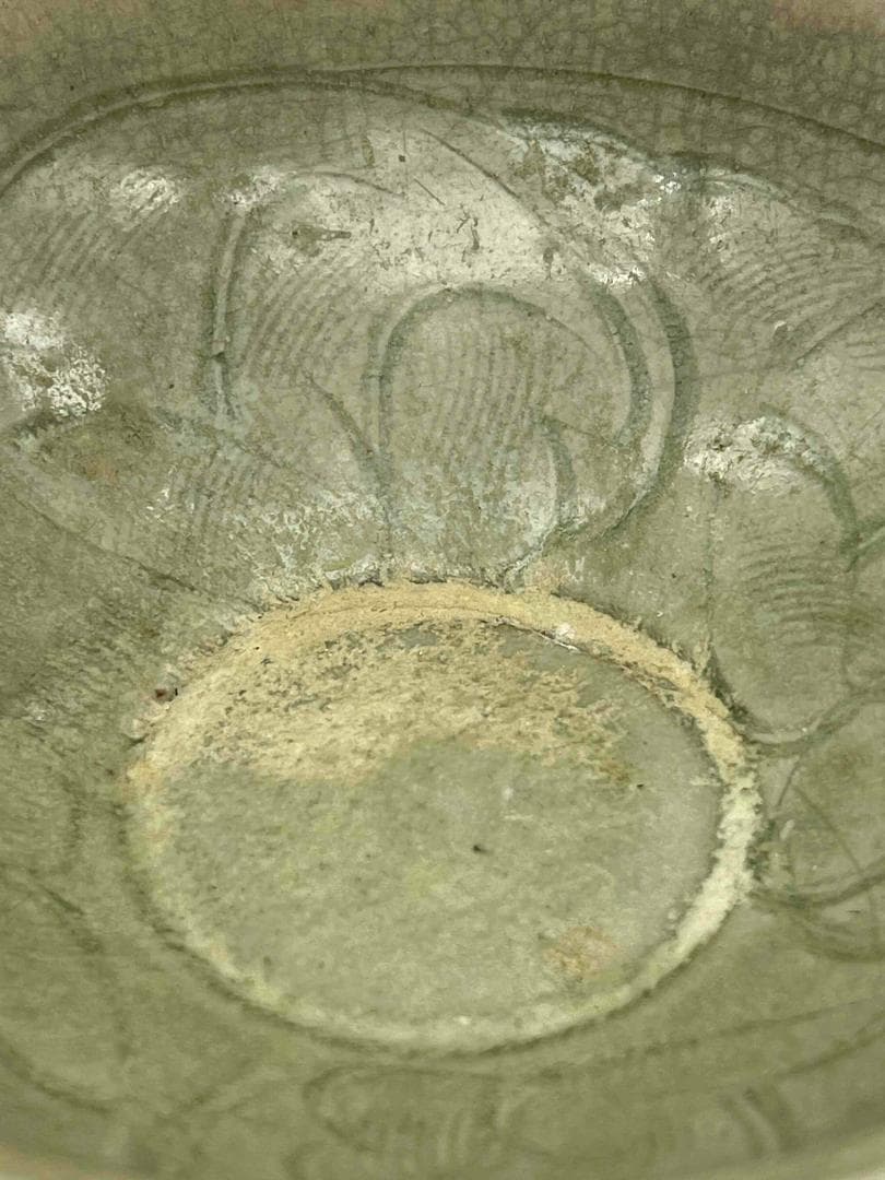 宋時代 青磁 耀州窯刻花碗 鉢 茶碗 唐物 古賞物 時代物(