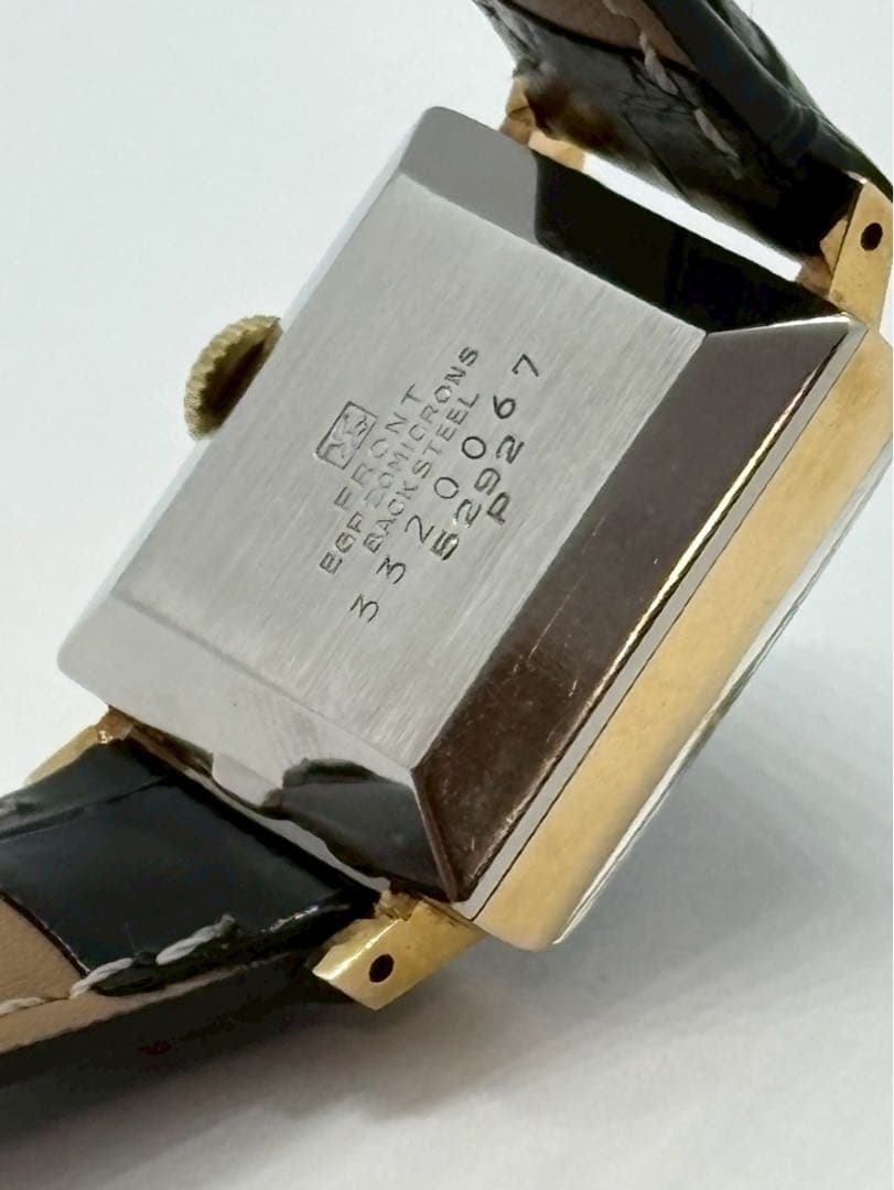 SEIKO セイコー　腕時計　tank スクエア　手巻き　ブラック　ゴールド