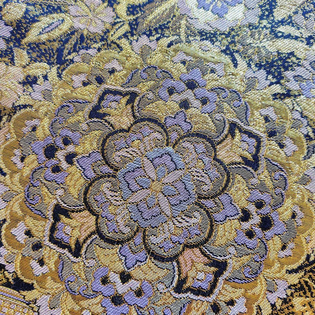 逸品】袋帯 青銅彫金 華紋 唐花 着物 和装 訪問着 振袖 結婚式 成人式