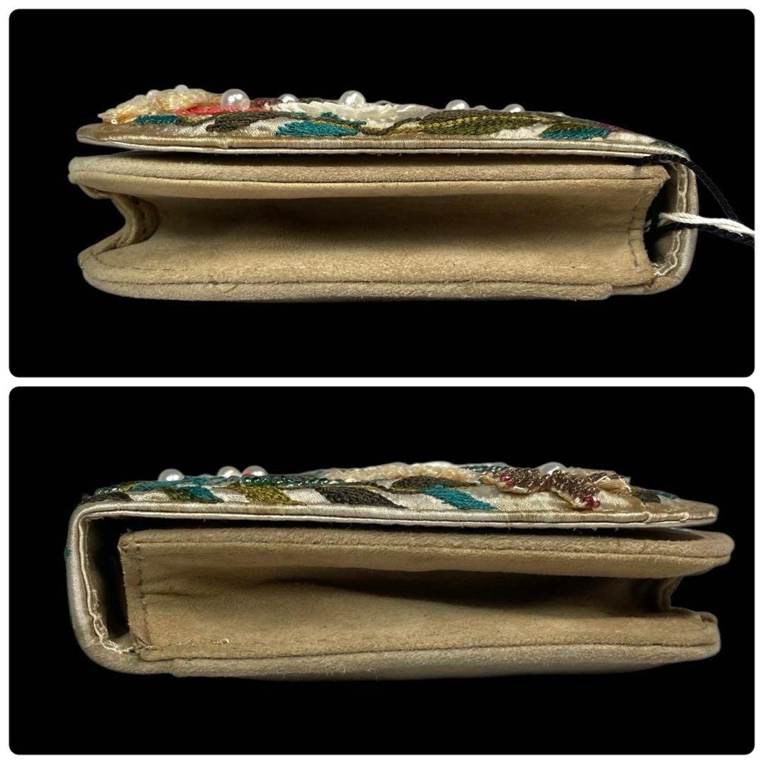 グレースコンチネンタル 2wayショルダーバッグ 花 ビーズ 刺繍 スパンコール