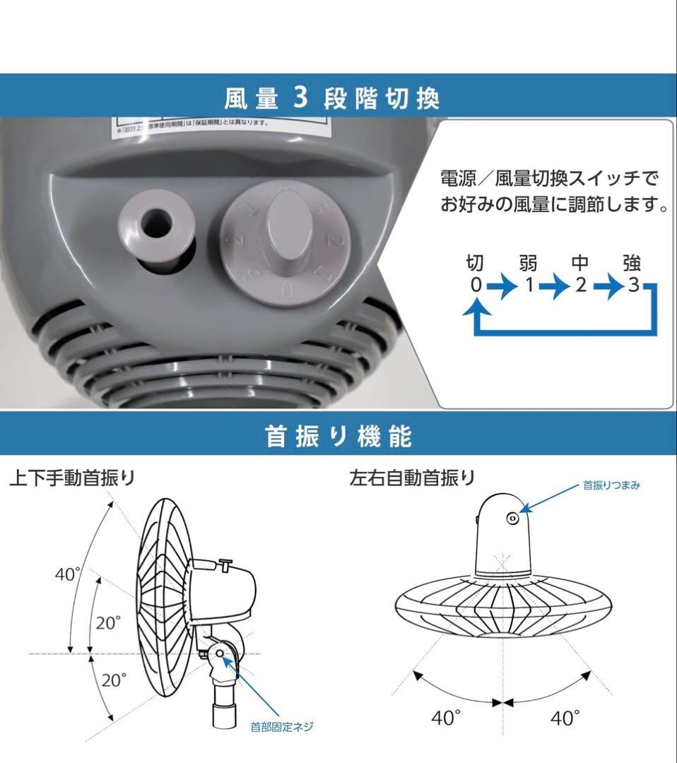 【美品】KODEN 工場扇（CFF452TPA）三脚式 大型扇風機 45cm