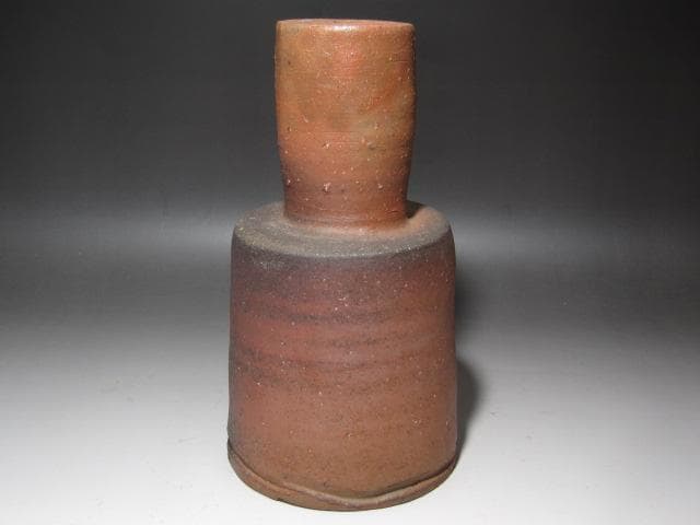 ★　金重道明（金重陶陽の子）　砧花入　侘の友　表千家十四代而妙斎の花押★y470