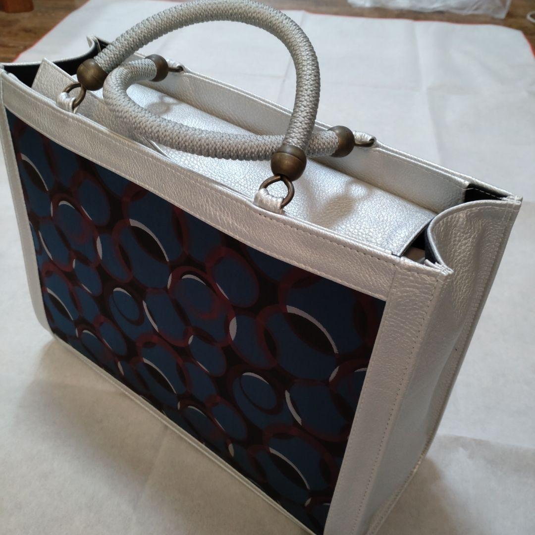 【新品】和装用バッグと揃いの低反発L草履セット　オーダー品　大容量バッグ　モダン