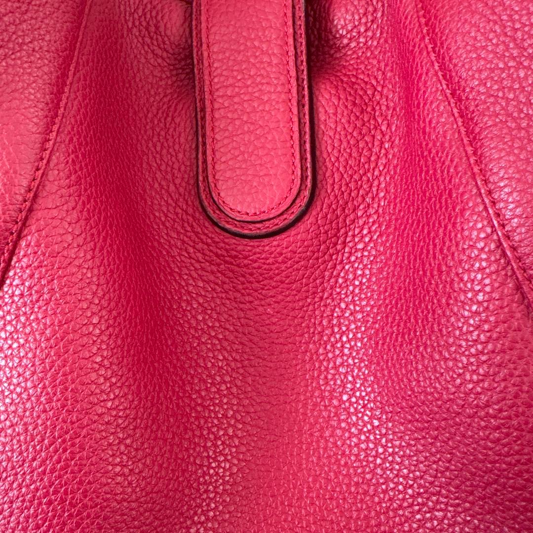 【美品】LOEWE バック カリエ ホーボー ハンドバッグ　レッド