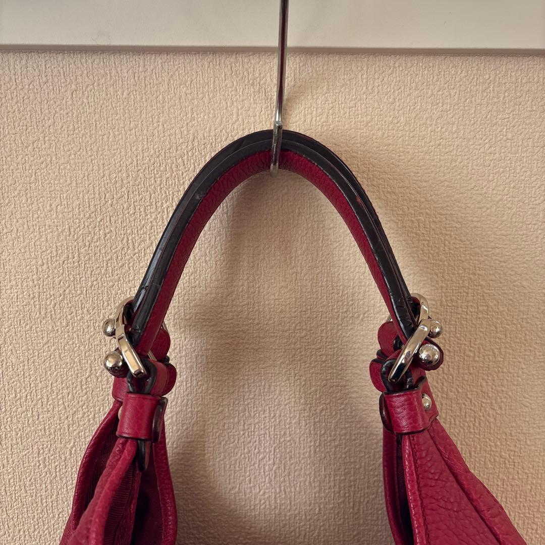 【美品】LOEWE バック カリエ ホーボー ハンドバッグ　レッド