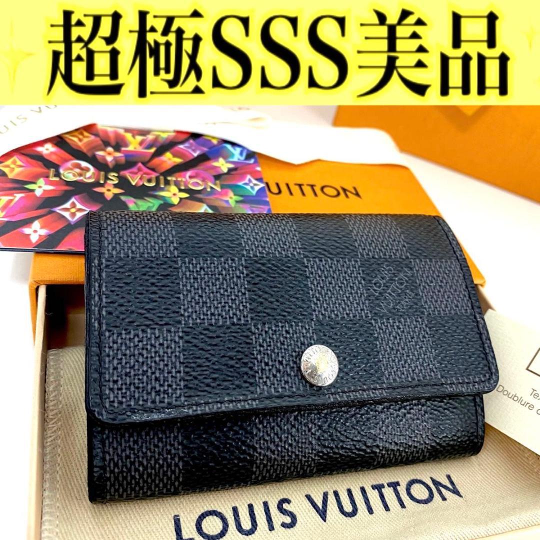 ルイ ヴィトン◎ミュルティクレ6 ダミエ グラフィット キーケース 黒