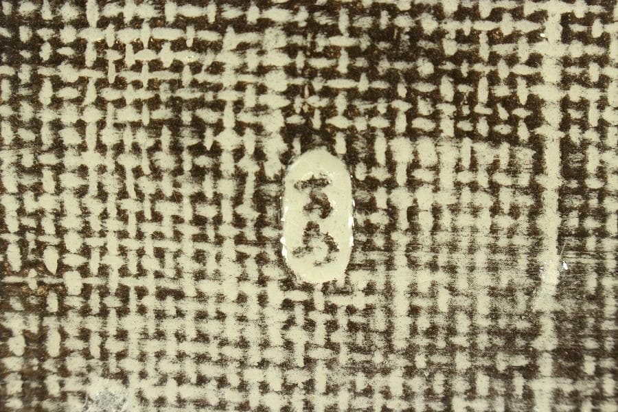 吉向焼 半月銘々皿 五枚 吉向陶荘 共箱(メ1533)