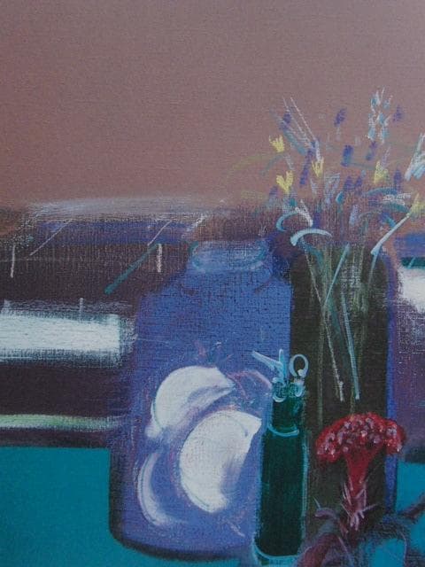 森本勇、【秋風】、希少な額装用画集画、新品高級額 額装付、状態良好