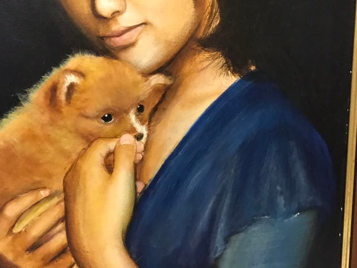 グラッシ技法(中世ルネサンス絵画様式)による油彩画  1979年　大幅値下げ