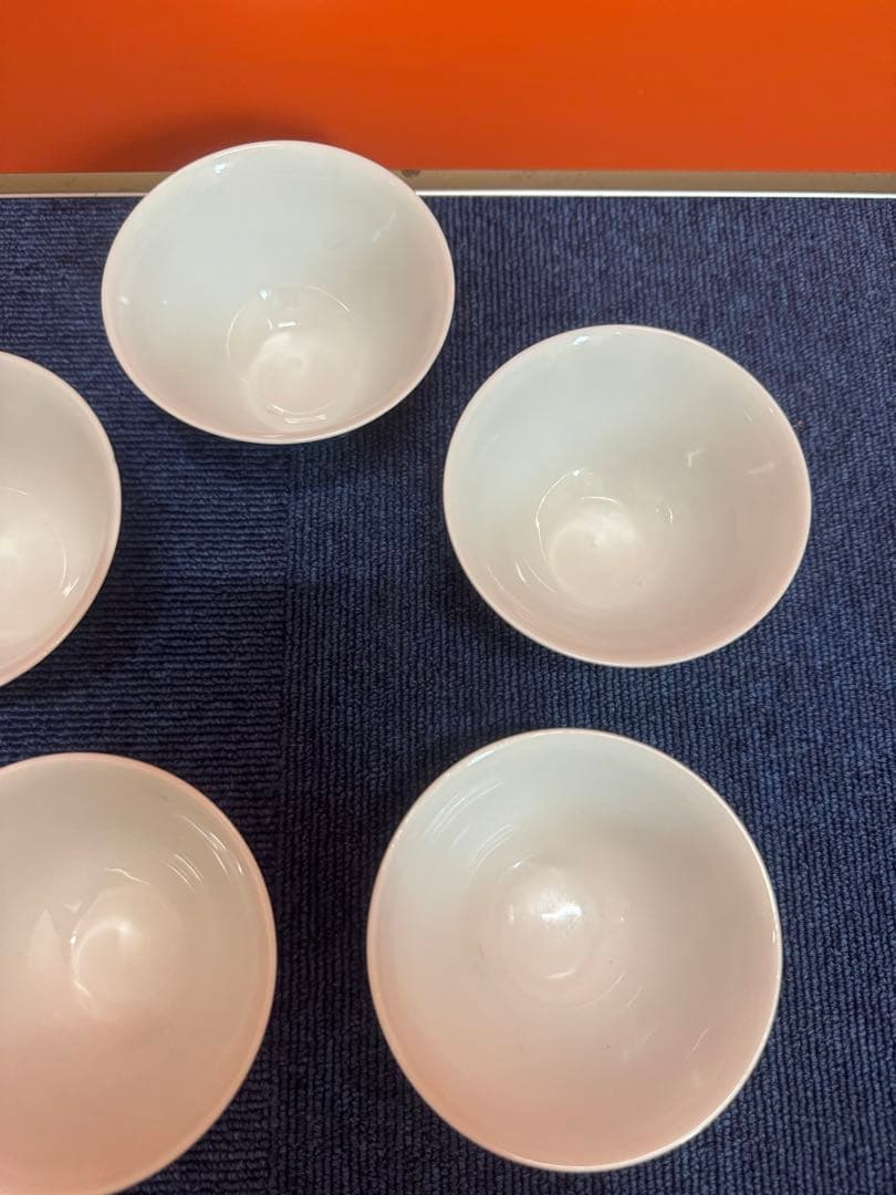 1859 古伊万里 染付青花 大明成化年製銘 湯呑5客 時代物