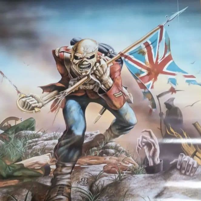 IRON MAIDEN ポスター The Trooper 1984年 Vintage Original 1980s IRON MAIDEN 1984 The Trooper Poster - 32” x