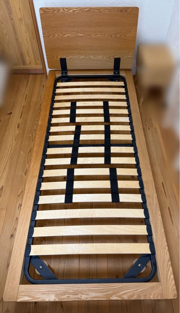 引取限定 LOWYA ロフトベッド 宮付 デスク付き ホワイト ロフトベッド