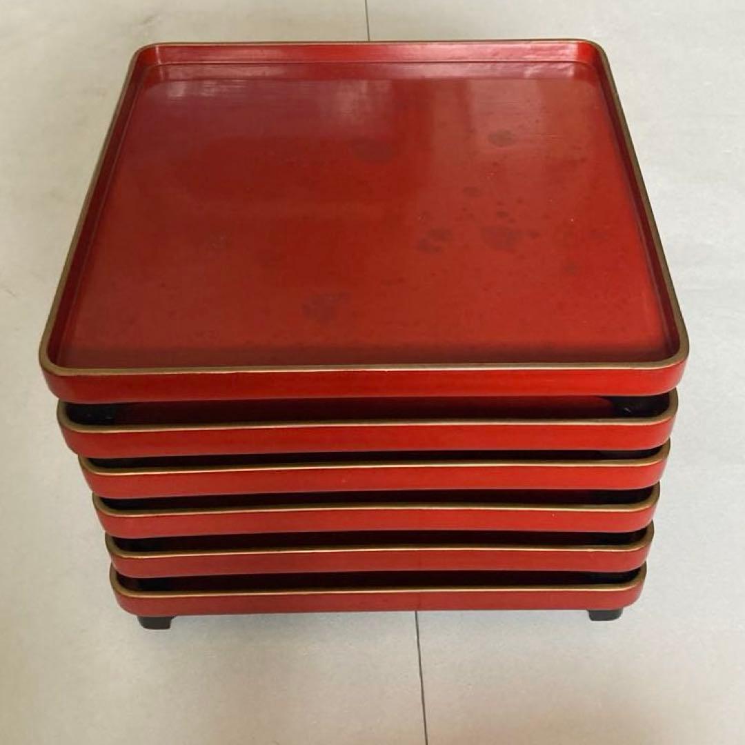 漆器 膳 6枚 明治 骨董品 江戸時代 天保