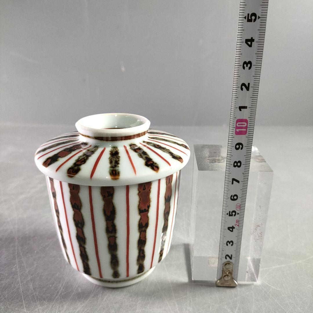 A894-4/平安松斎 造/鉄絵線文/蒸茶碗/蓋茶碗/5客/ - メルカリ