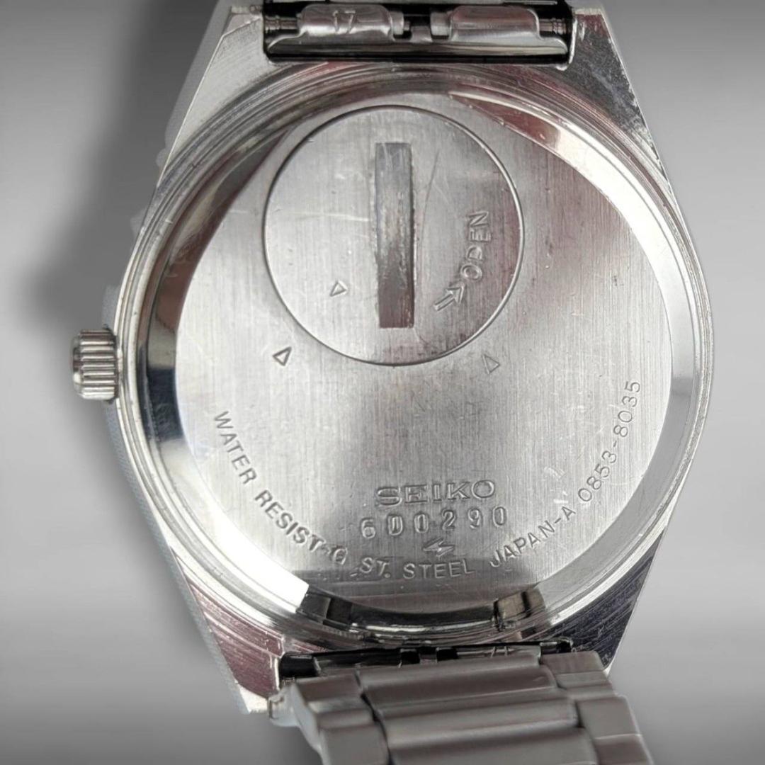 【新品電池・稼働】セイコー キングクオーツ ギョーシェ 網目文字盤 デイデイト