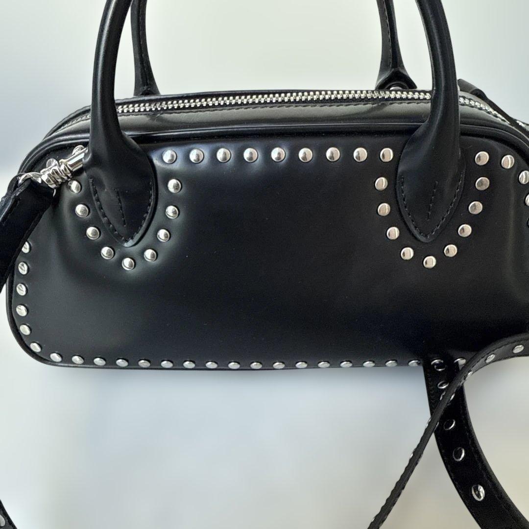 コムデギャルソン　スタッズディテール トップハンドルバッグ