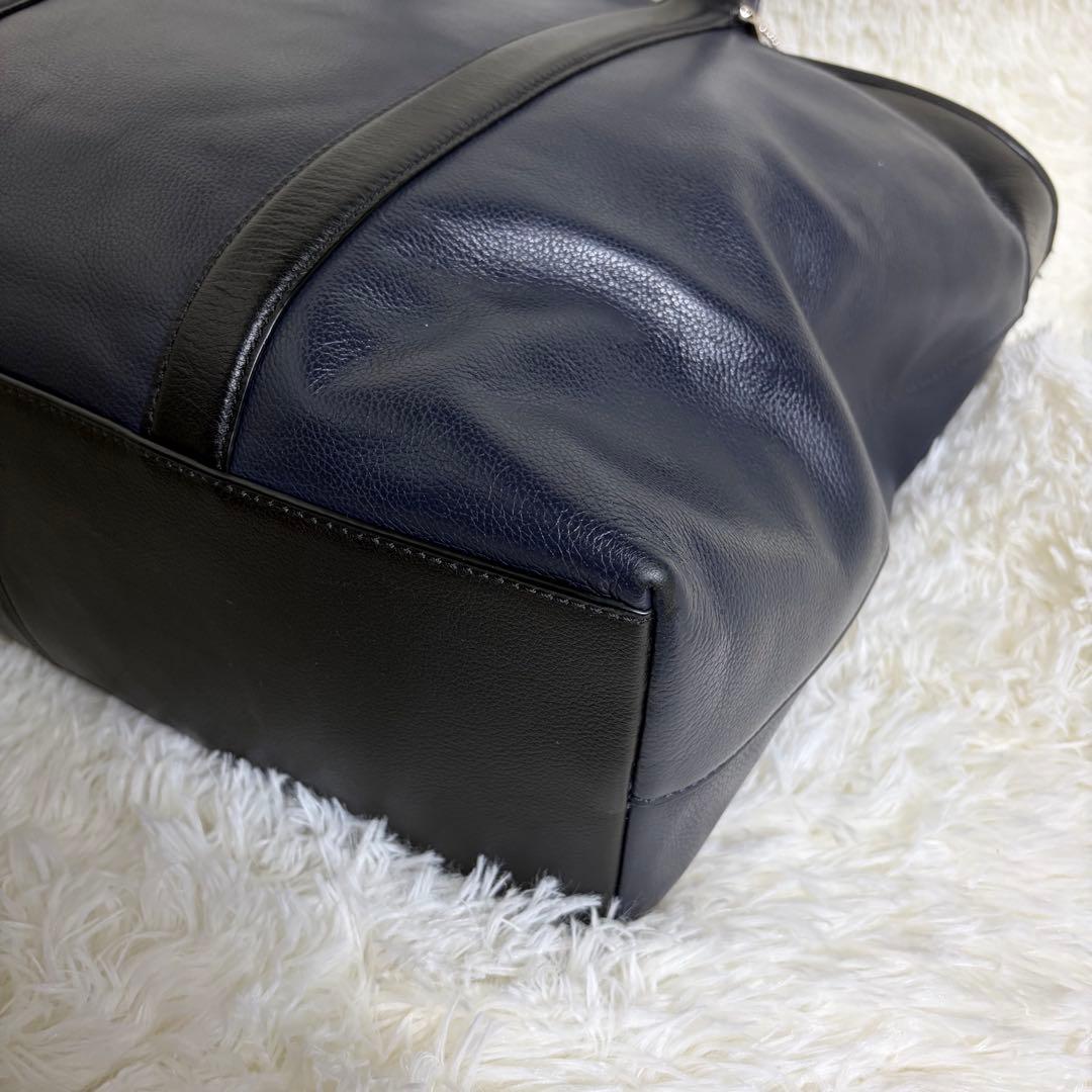 未使用級美品 コーチ メトロポリタン 2way ビジネスバッグ オールレザー