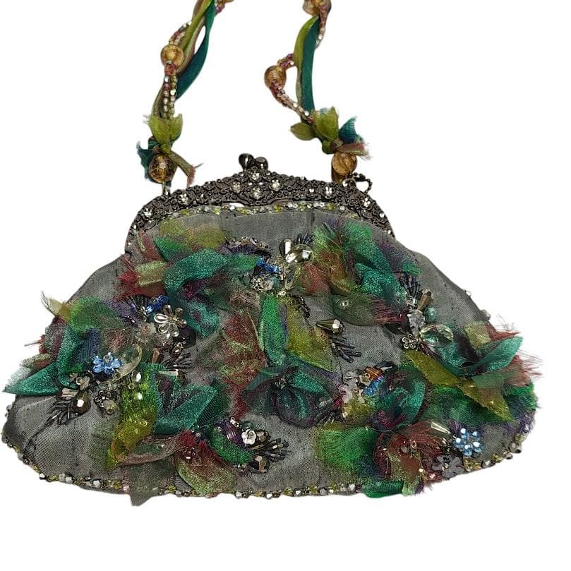 希少 MARY FRANCES メアリーフランシス ビーズ刺繍 ショルダーバッグ