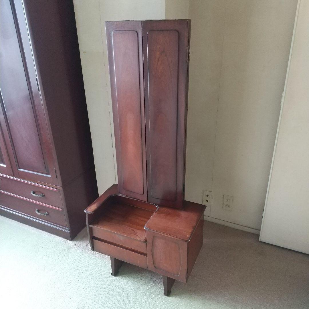 匿名・送料込 三面鏡 鏡台 ドレッサー 昭和レトロ アンティーク 姿見