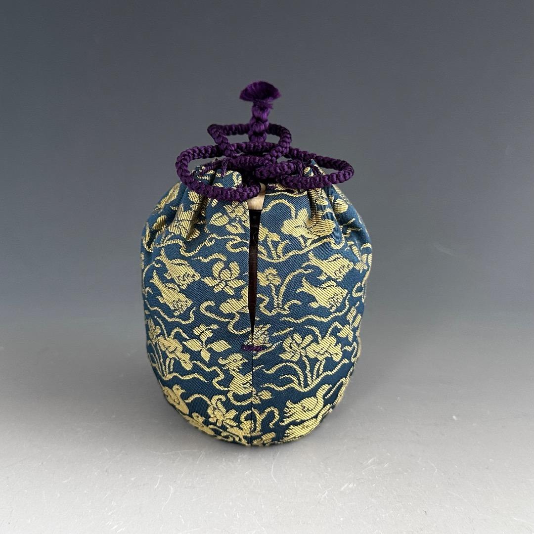 茶道具 備前焼 茶入 小西陶古 共箱 仕服付 濃茶器 茶会 茶事 陶芸