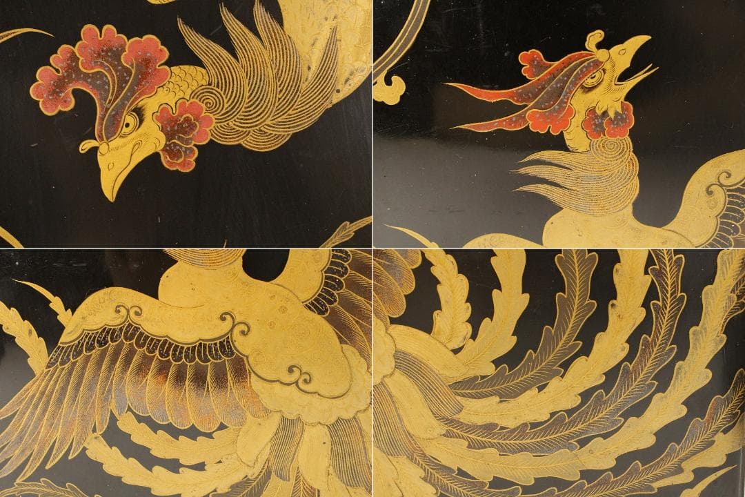 双鳳凰蒔絵 時代 文庫箱(K-XA907)