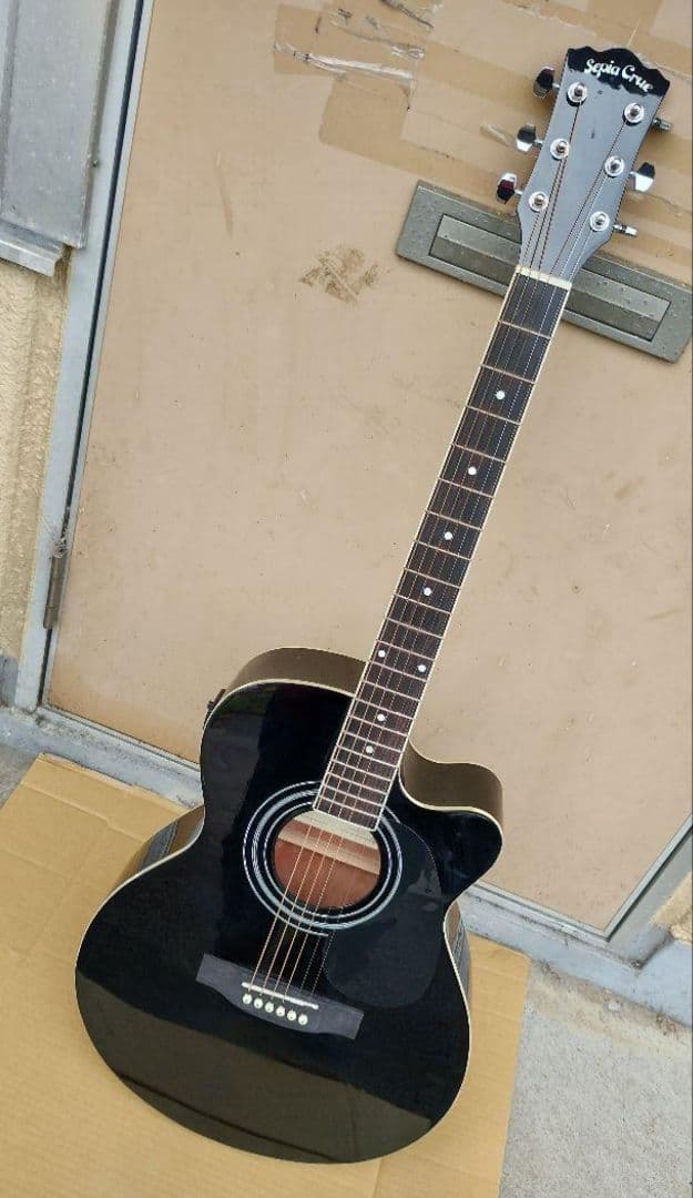 超美品 展示品 SEPIA CLUE EAW-01 BK プリアンプ付エレアコ