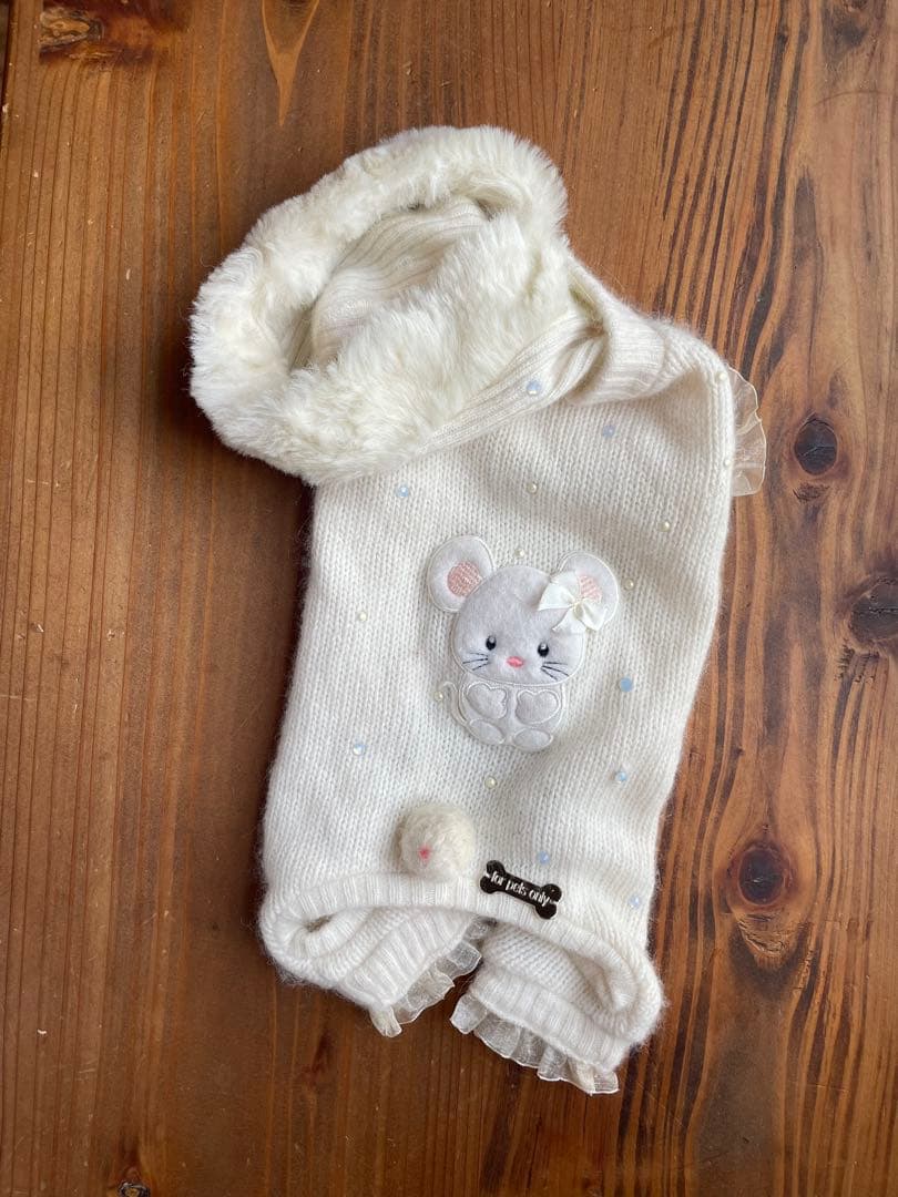 for pets onlyフォーペッツオンリー カシミヤウール ロンパース フォー
